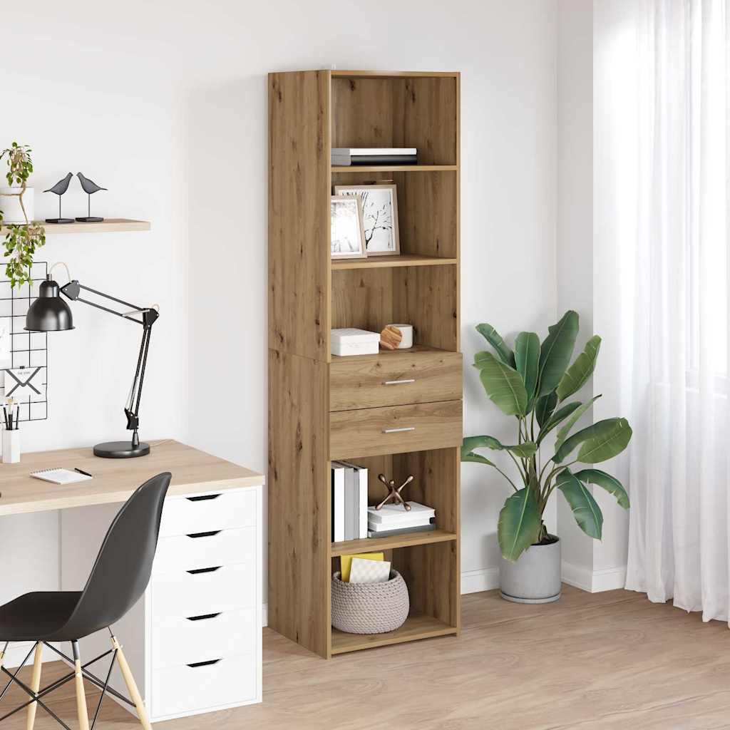 Høyskap med skuff Artisan Eik 45 x 42,5 x 185 cm Konstruert tre