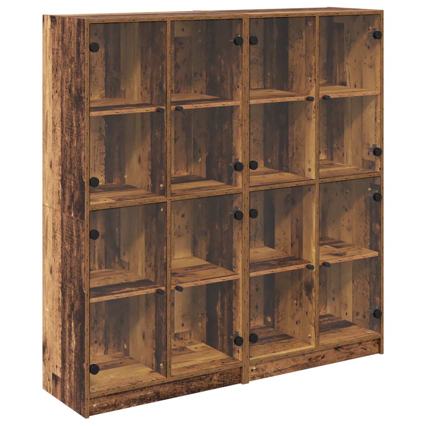 Høyskap 2 pcs Gamle tre 68 x 37 x 142 cm Konstruert tre