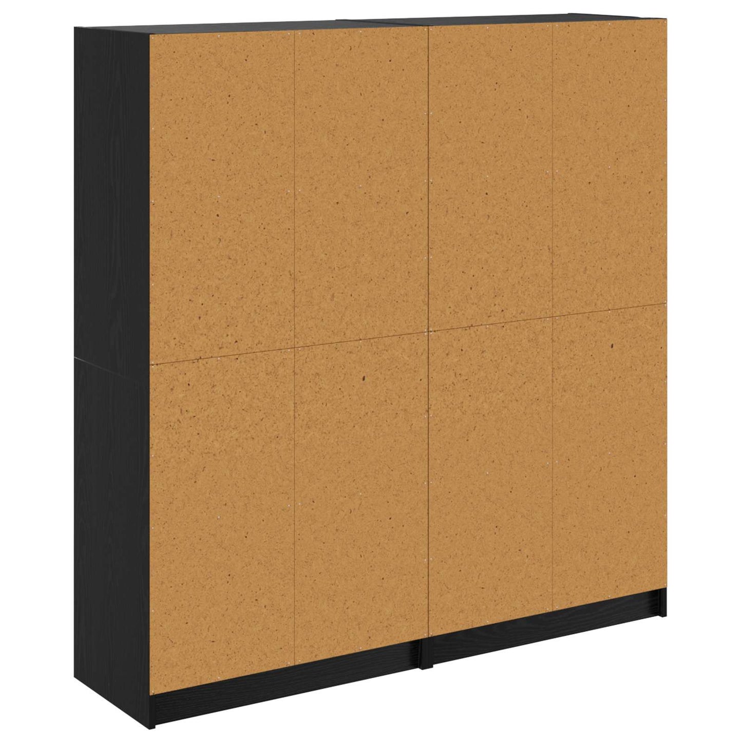 Høyskap 2 pcs Svart Eik 68 x 37 x 142 cm Konstruert tre