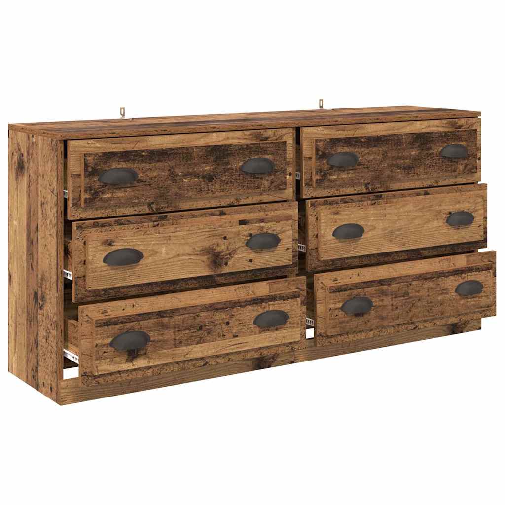 Skap 2 pcs Gamle tre 70 x 35,5 x 67,5 cm Konstruert tre
