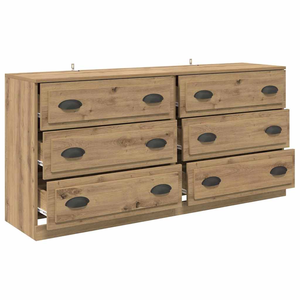 Skap 2 pcs Artisan Eik 70 x 35,5 x 67,5 cm Konstruert tre