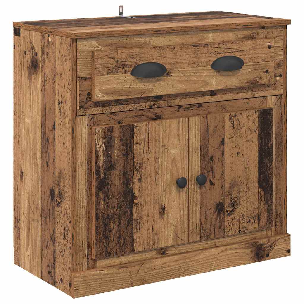 Skap 2 pcs Gamle tre 70 x 35,5 x 67,5 cm Konstruert tre