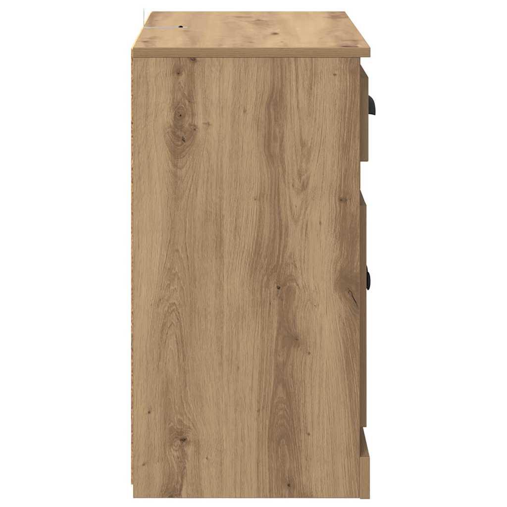 Skap 2 pcs Artisan Eik 70 x 35,5 x 67,5 cm Konstruert tre