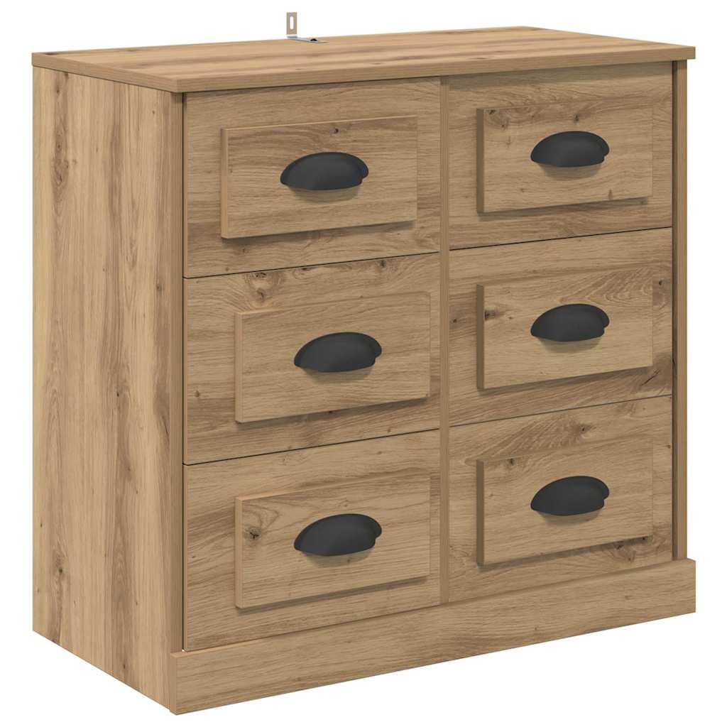 Skap 2 pcs Artisan Eik 70 x 35,5 x 67,5 cm Konstruert tre
