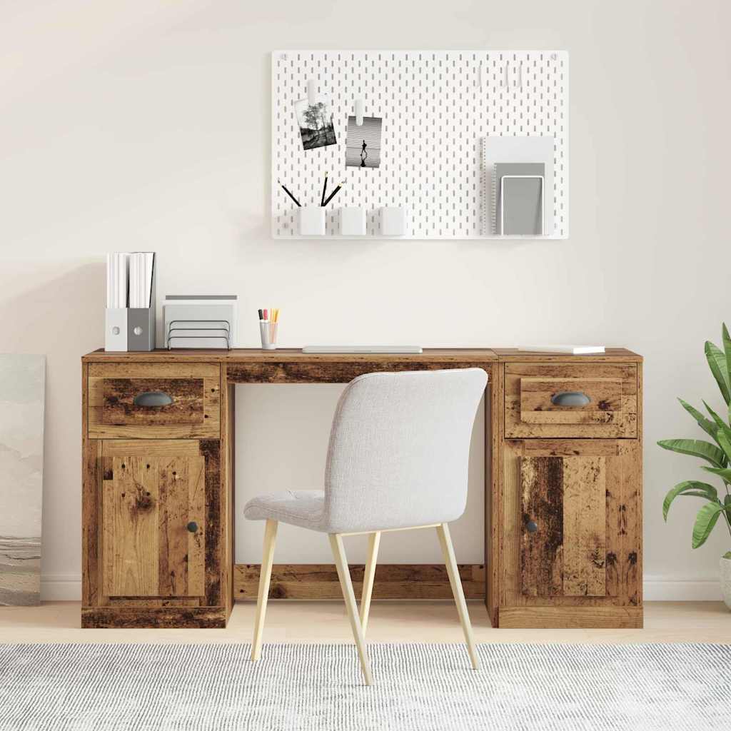 Skrivebord med skap Gamle tre 154,5 x 50 x 75 cm Konstruert tre vidaXL