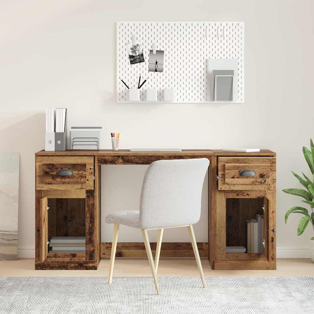 Skrivebord med skap Gamle tre 154,5 x 50 x 75 cm Konstruert tre vidaXL