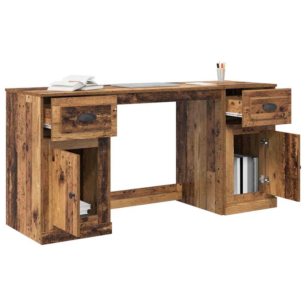 Skrivebord med skap Gamle tre 154,5 x 50 x 75 cm Konstruert tre vidaXL