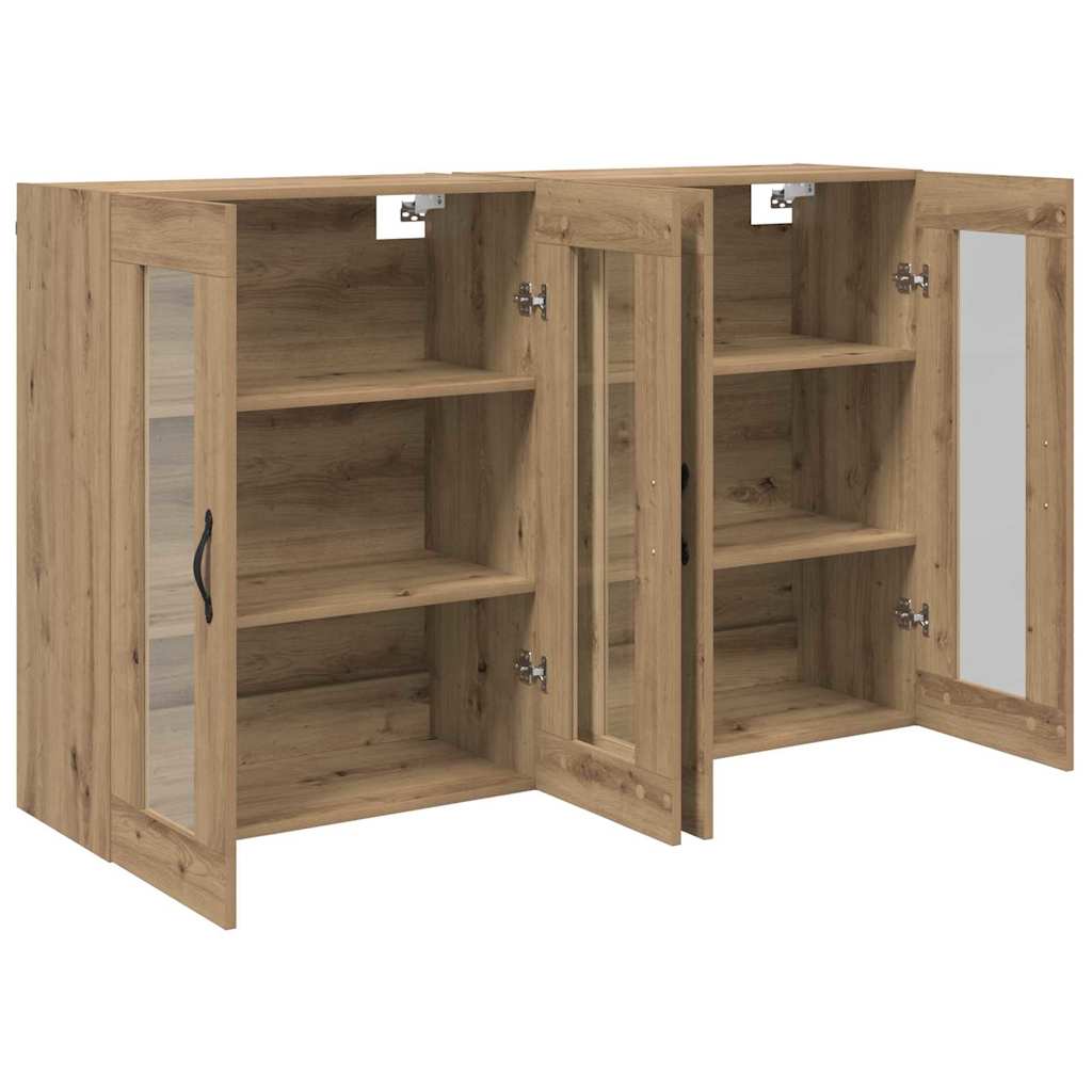 Vegghotell 2 pcs Artisan Eik 69,5 x 34 x 90 cm Konstruert tre