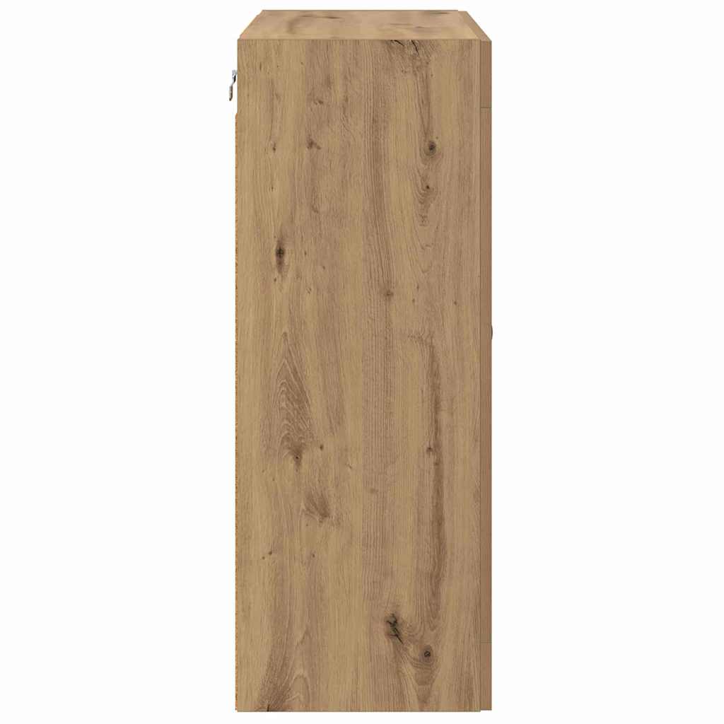 Vegghotell 2 pcs Artisan Eik 69,5 x 34 x 90 cm Konstruert tre