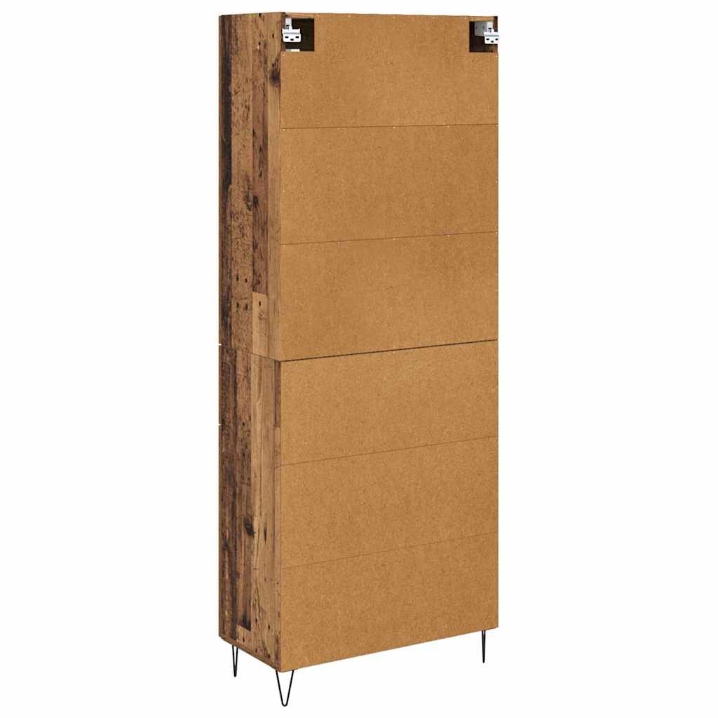 Høyskap med skuff Gamle tre 69,5 x 34 x 90 cm Konstruert tre