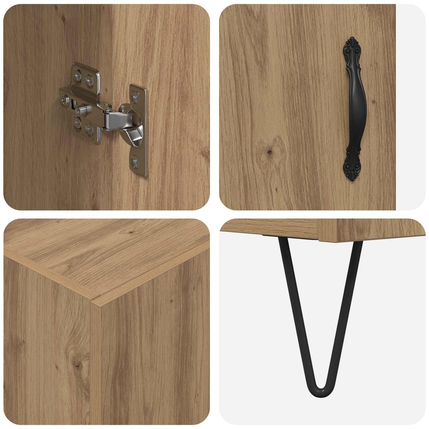 Høyskap Artisan Eik 69,5 x 34 x 180 cm Konstruert tre