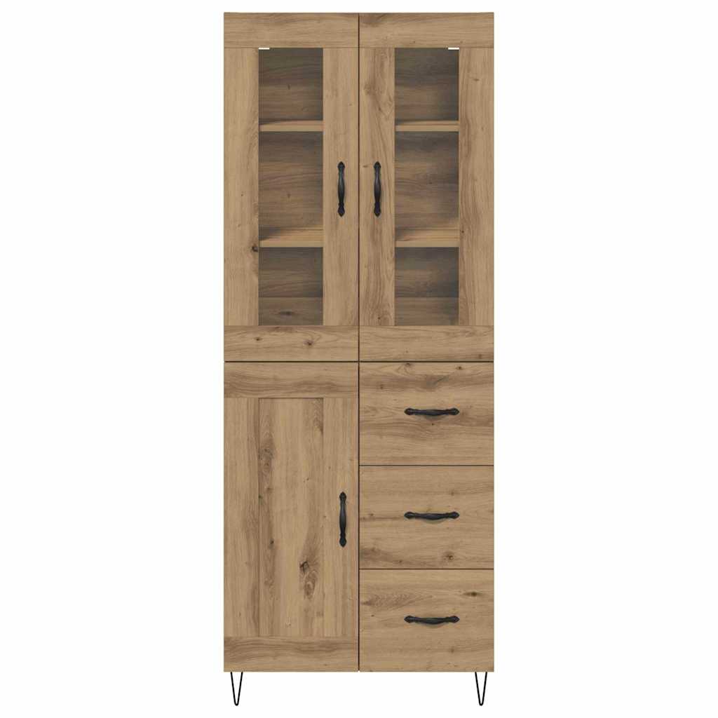 Høyskap med skuff Artisan Eik 69,5 x 34 x 90 cm Konstruert tre