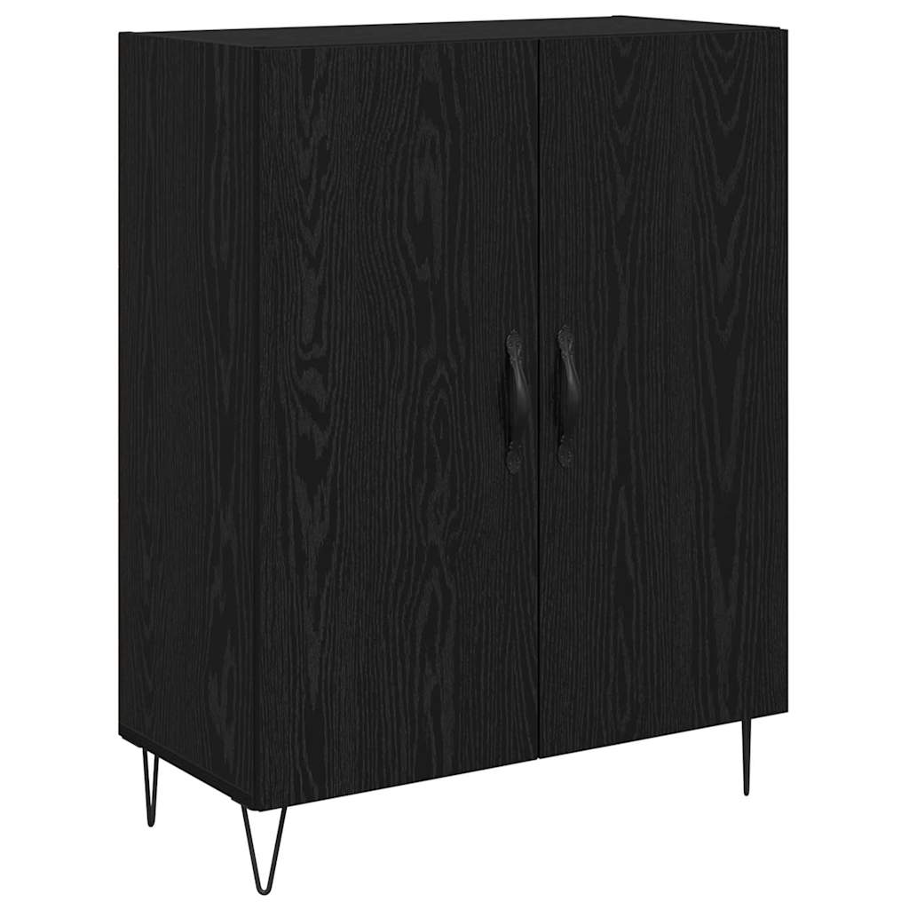 Høyskap Hvit og svart eik 69,5 x 34 x 180 cm Konstruert tre
