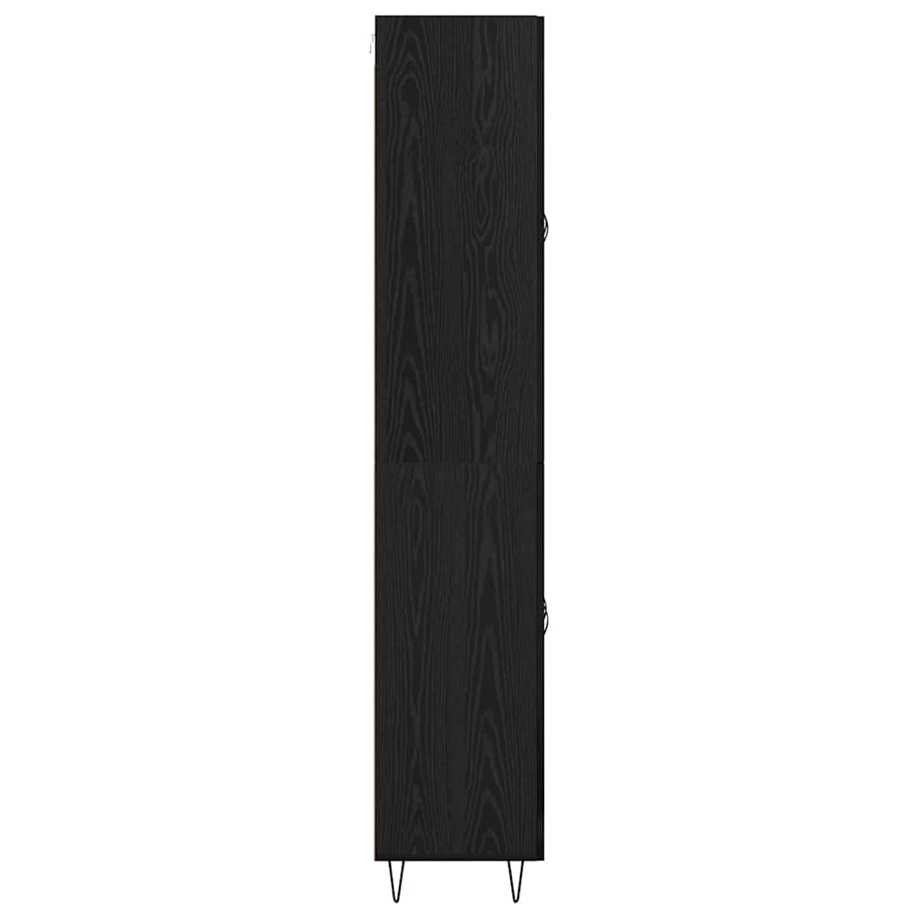 Høyskap Svart Eik 69,5 x 34 x 90 cm Konstruert tre