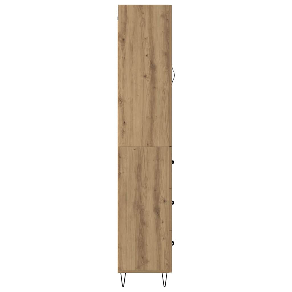 Høyskap med skuff Artisan Eik 34,5 x 34 x 90 cm Konstruert tre