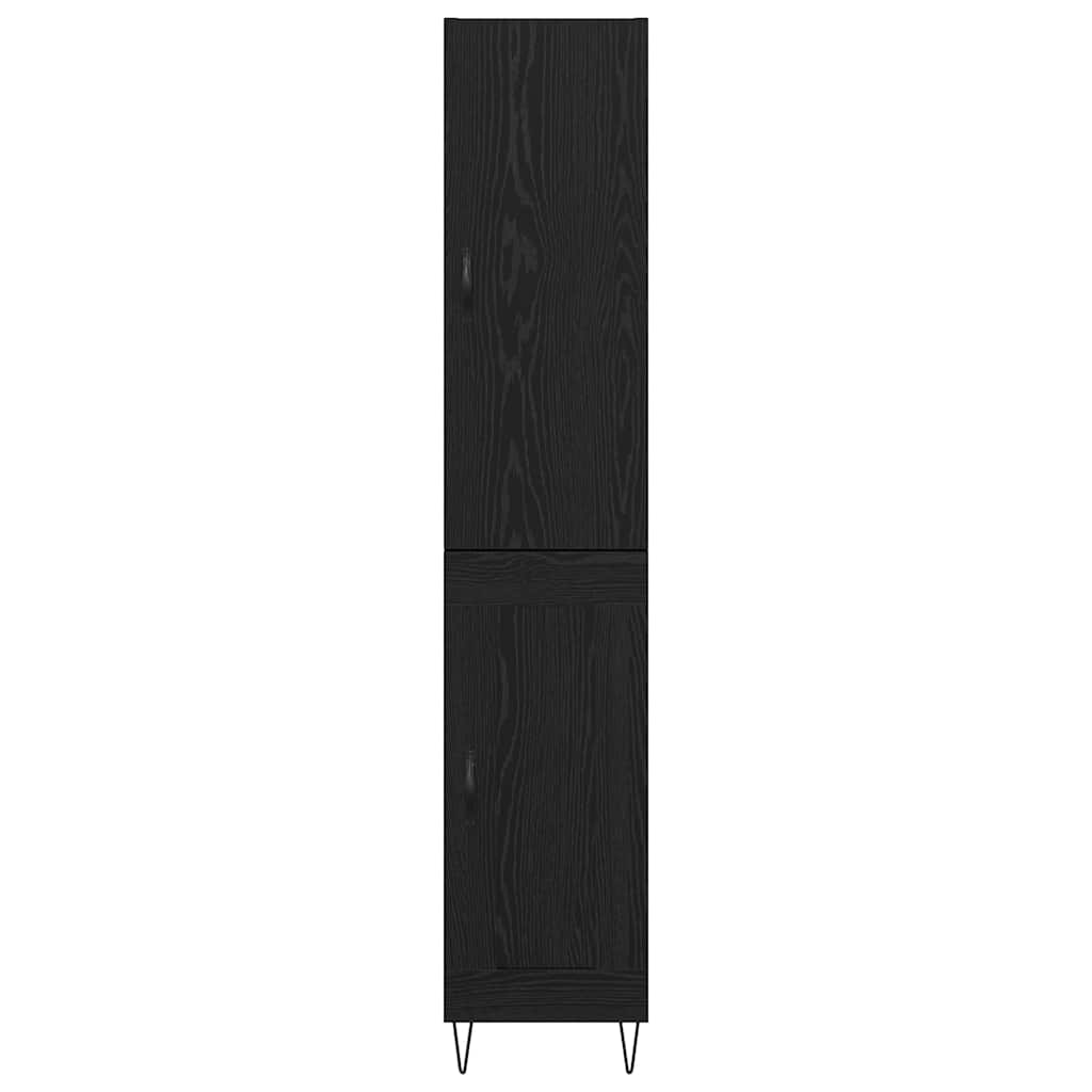 Høyskap Svart Eik 34,5 x 34 x 90 cm Konstruert tre