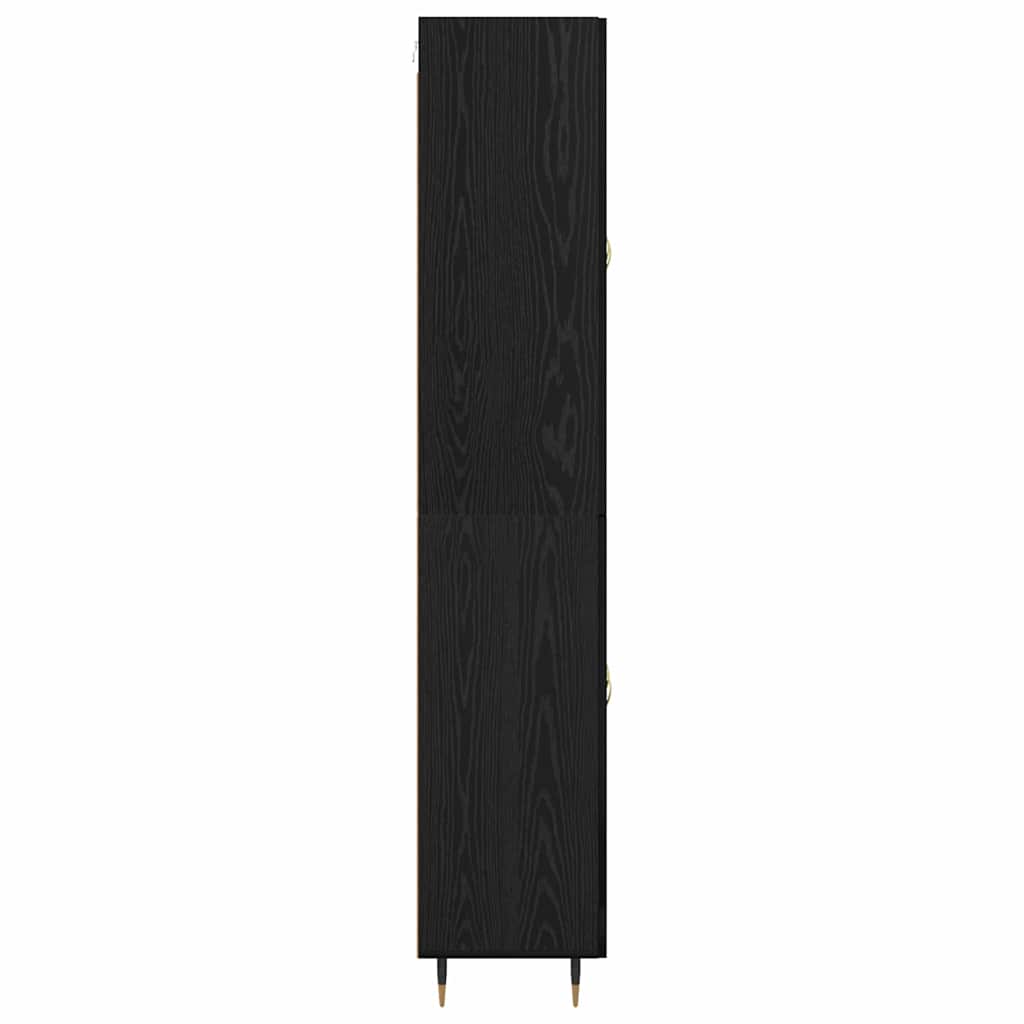Høyskap Svart Eik 69,5 x 34 x 90 cm Konstruert tre