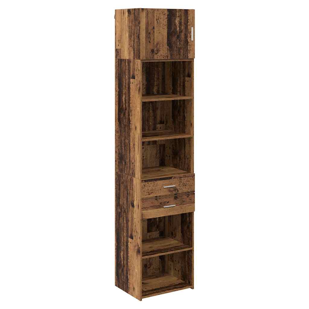 Høyskap Veggmontert Gamle tre 50 x 42,5 x 225 cm Konstruert tre vidaXL