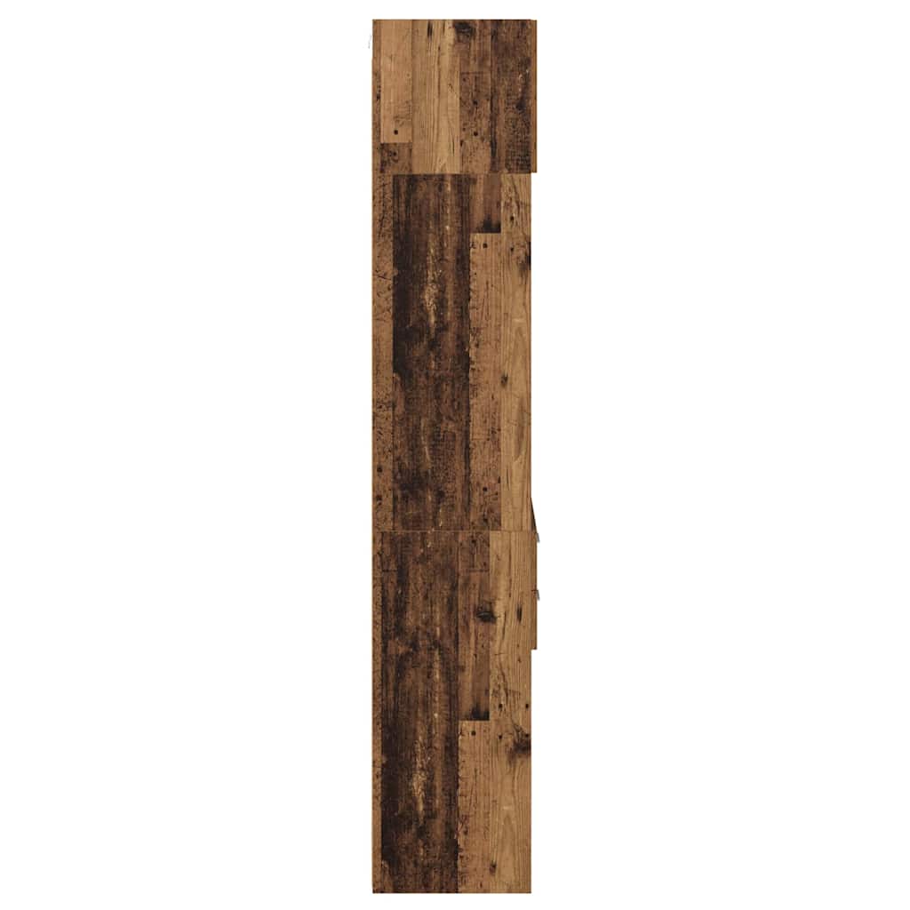 Høyskap Veggmontert Gamle tre 50 x 42,5 x 225 cm Konstruert tre vidaXL