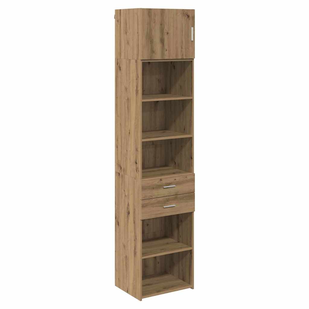 Høyskap med skuff Artisan Eik 50 x 42,5 x 225 cm Konstruert tre vidaXL