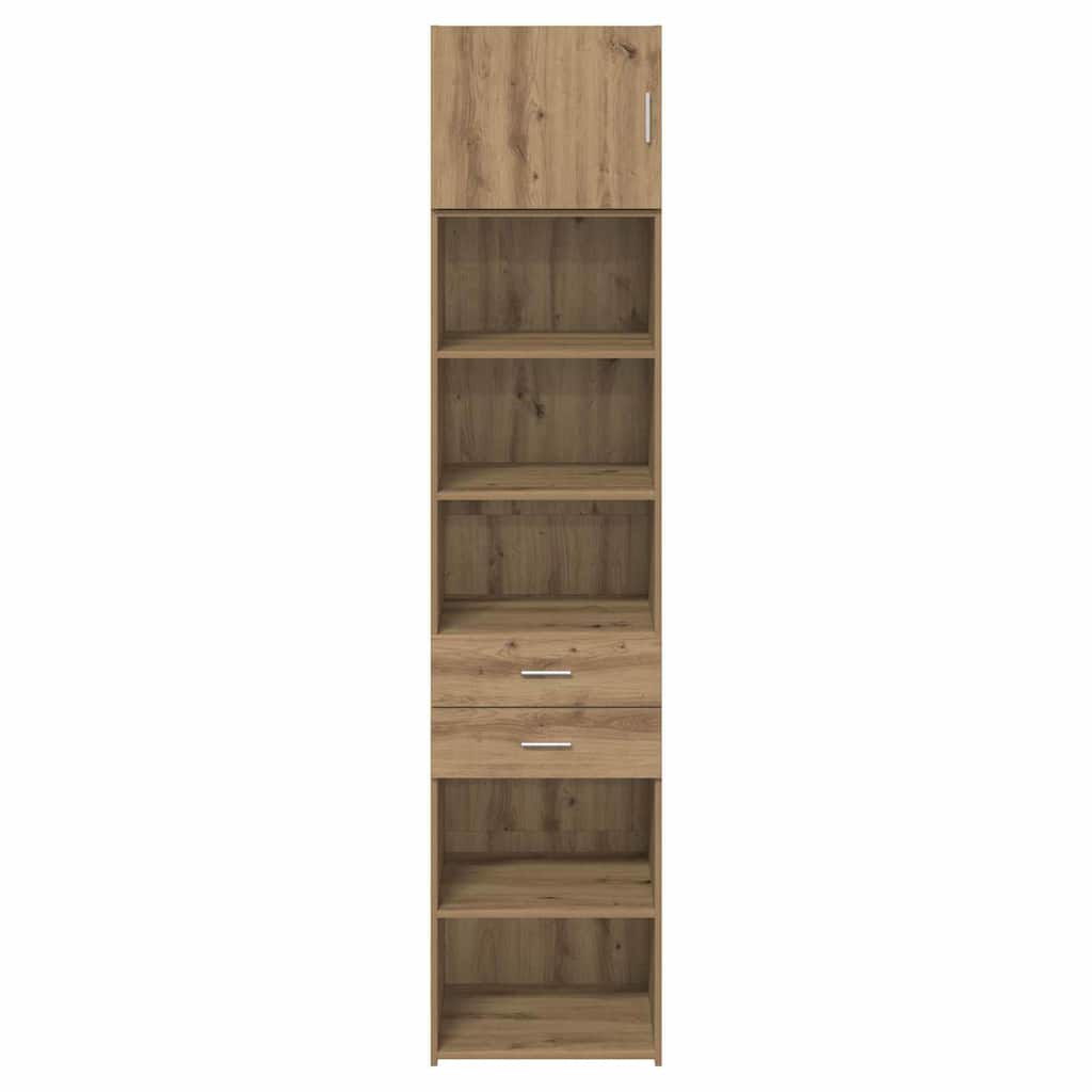 Høyskap med skuff Artisan Eik 50 x 42,5 x 225 cm Konstruert tre vidaXL