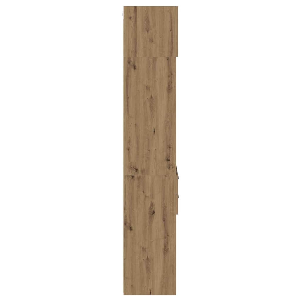 Høyskap med skuff Artisan Eik 50 x 42,5 x 225 cm Konstruert tre vidaXL