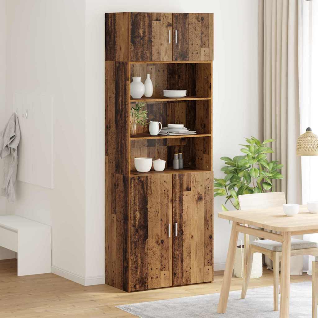Oppbevaringsskap Gamle tre 80 x 42,5 x 225 cm Konstruert tre vidaXL