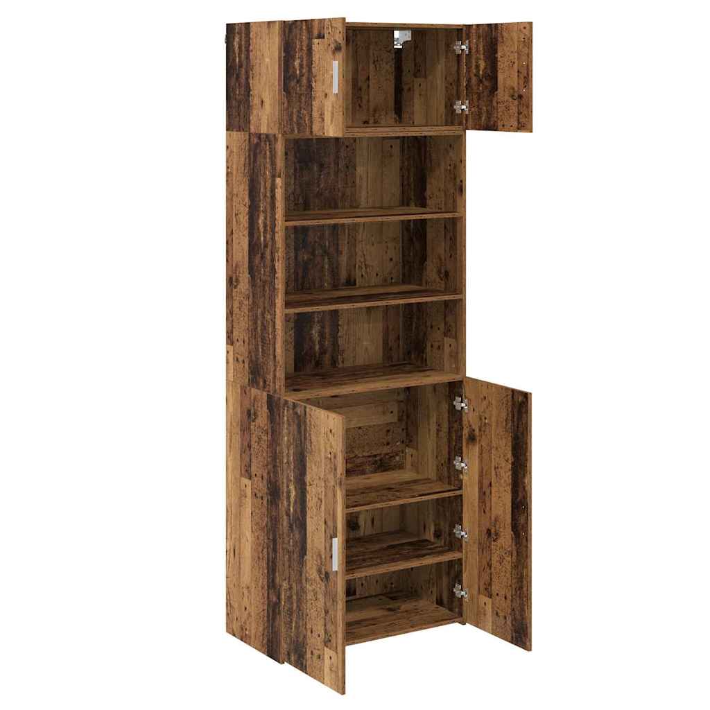 Oppbevaringsskap Gamle tre 80 x 42,5 x 225 cm Konstruert tre vidaXL