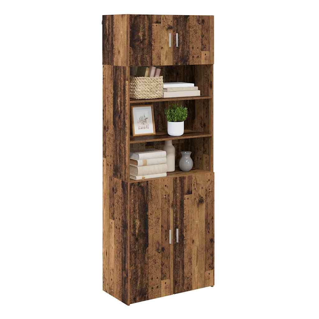 Oppbevaringsskap Gamle tre 80 x 42,5 x 225 cm Konstruert tre vidaXL