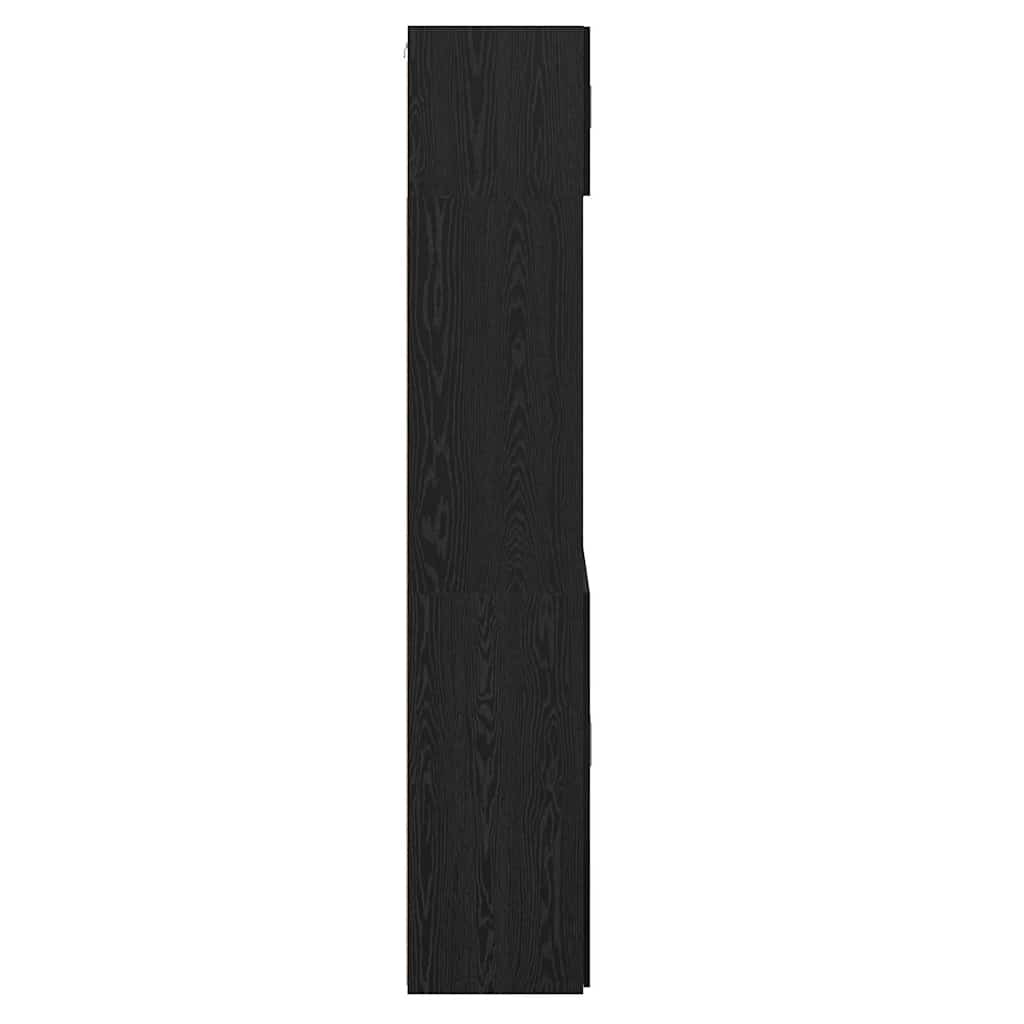 Oppbevaringsskap Svart Eik 80 x 42,5 x 225 cm Konstruert tre vidaXL