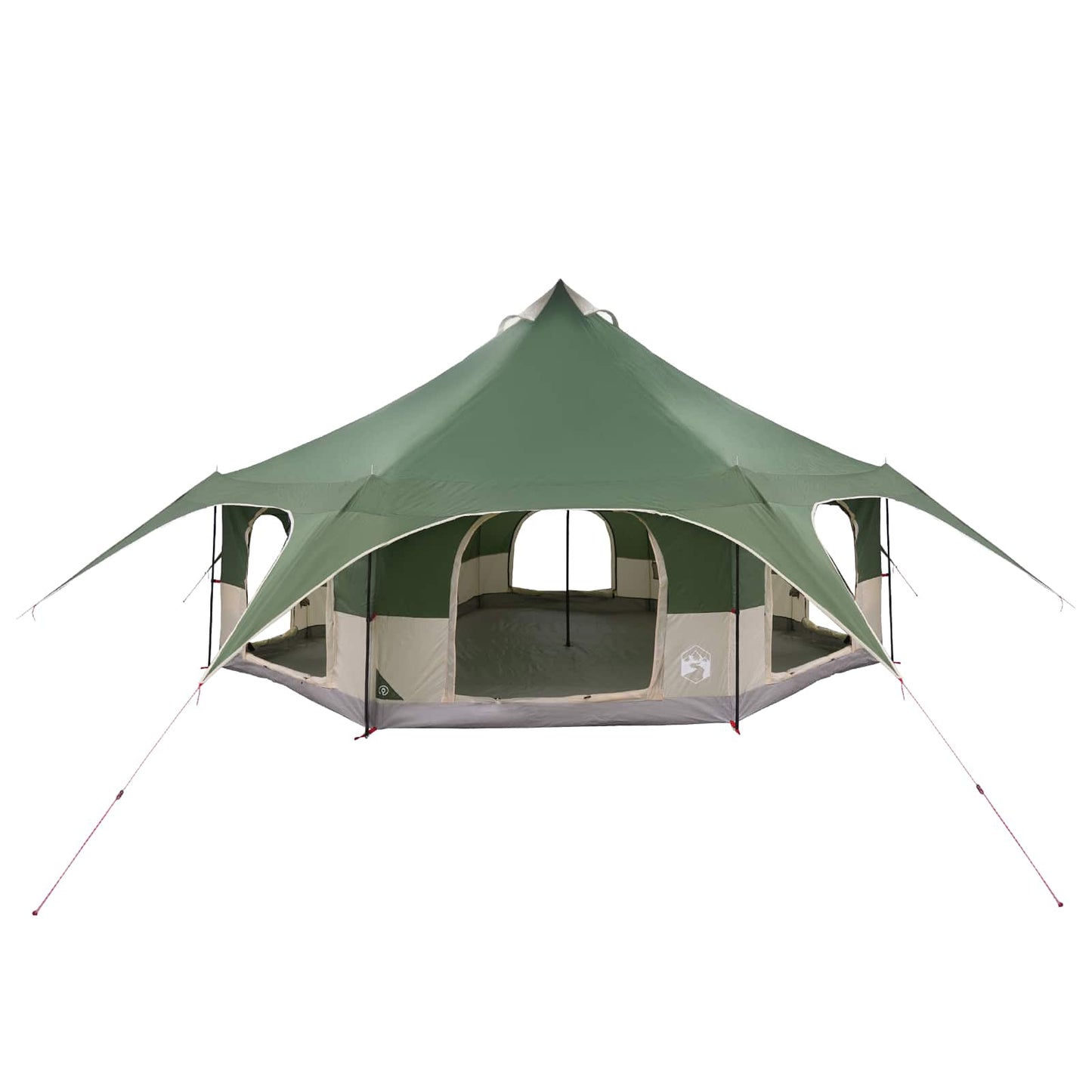 Familietelt Grønn 10 personer 185T Polyester med PU Belegg
