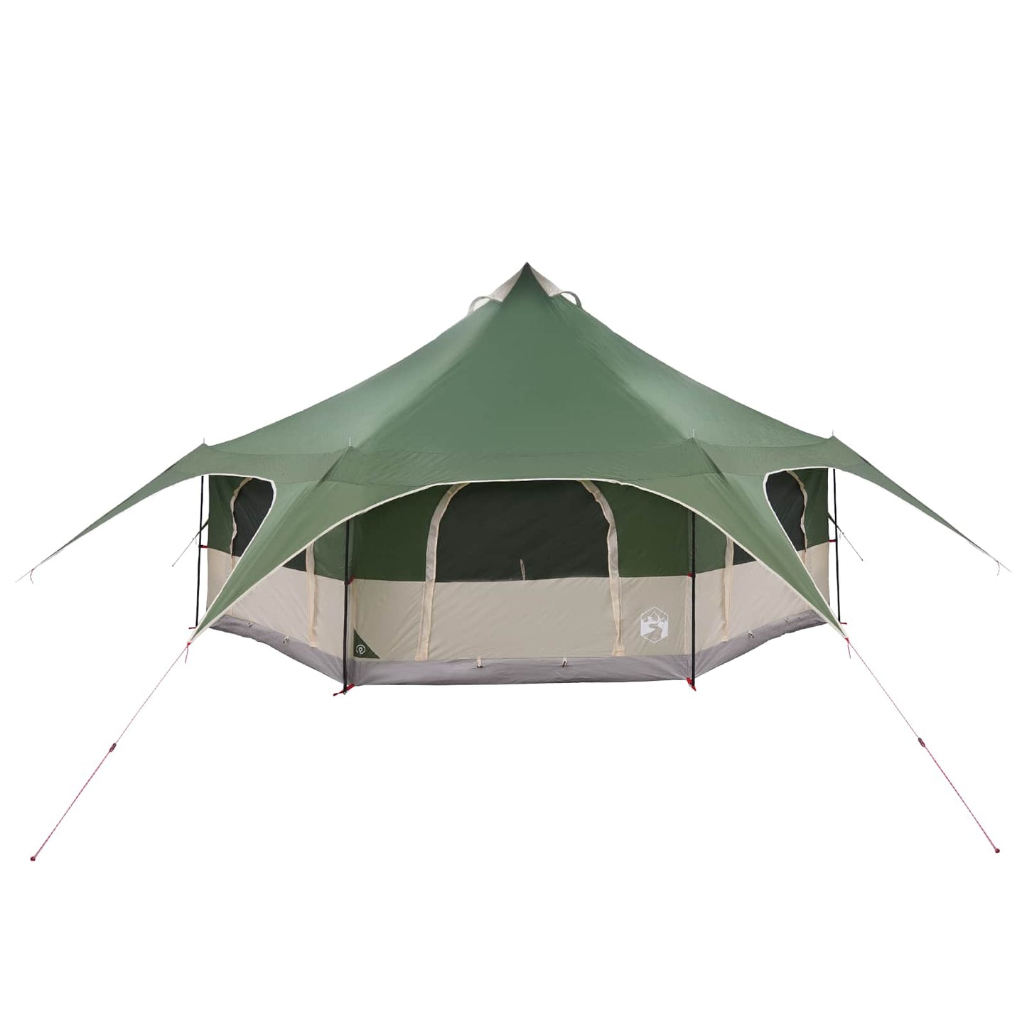 Familietelt Grønn 10 personer 185T Polyester med PU Belegg