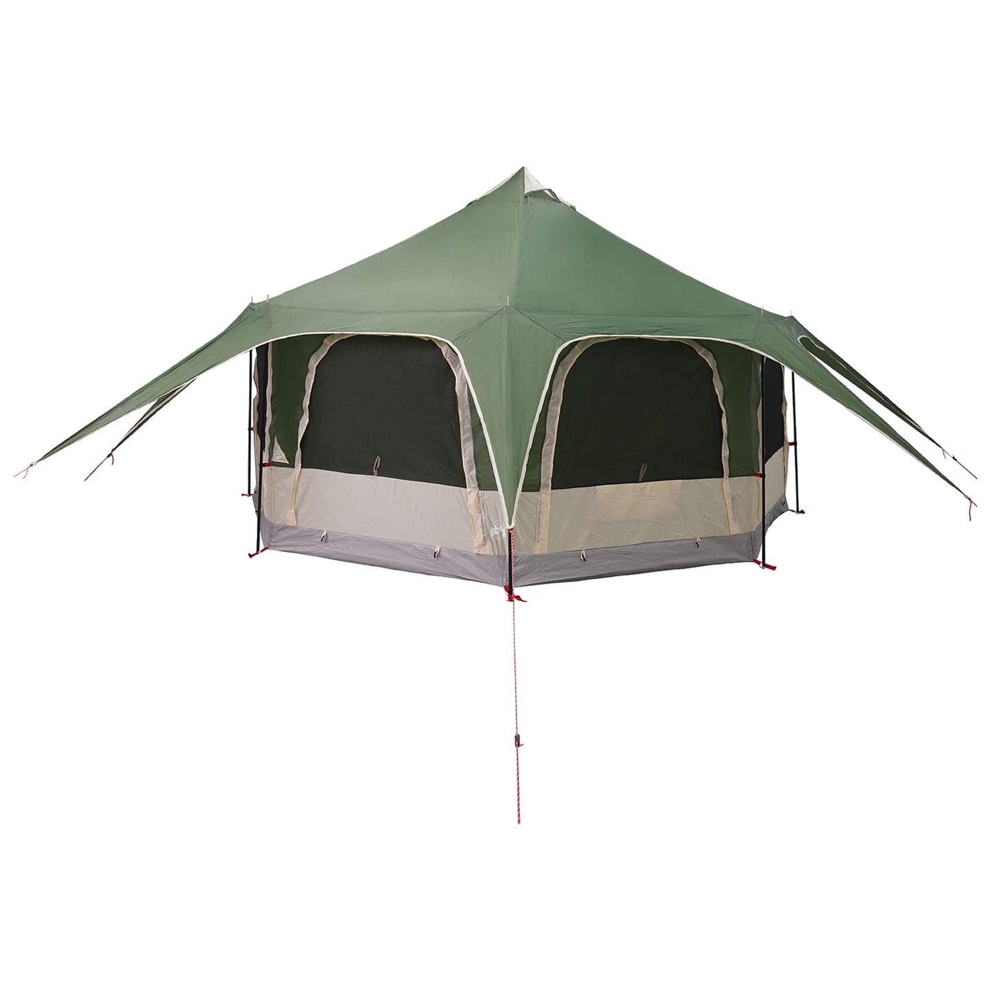 Familietelt Grønn 5 personer 185T Polyester med PU Belegg