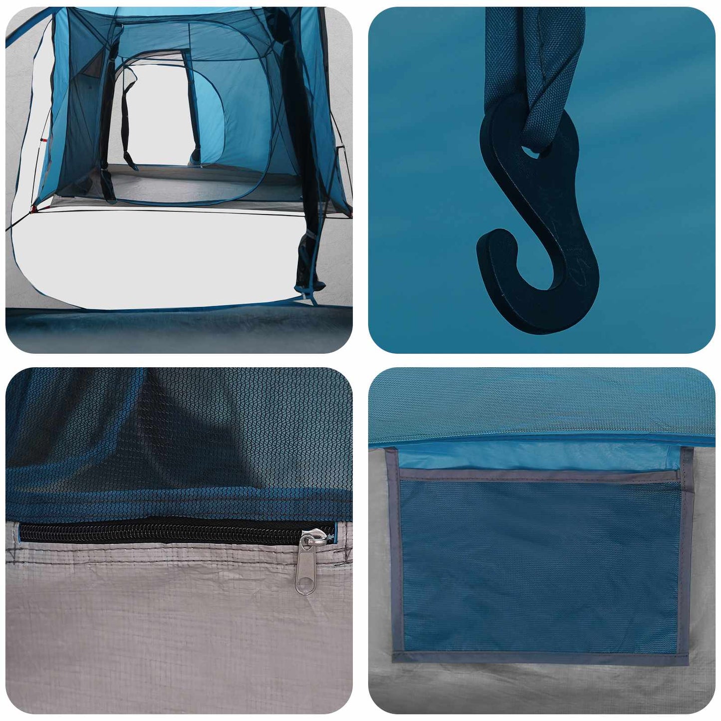 Tunneltelt Blå 520 x 260 x 175 cm 185T Polyester med PU Belegg