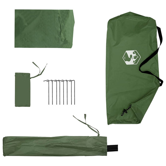 2-i-1 Regn Poncho med Hette Grønn 262 x 126 x 130 cm