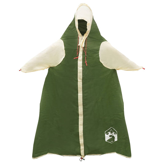 2-i-1 Regn Poncho med Hette Grønn 262 x 126 x 130 cm