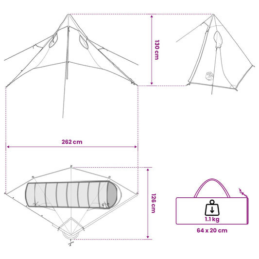 2-i-1 Regn Poncho med Hette Grønn 262 x 126 x 130 cm
