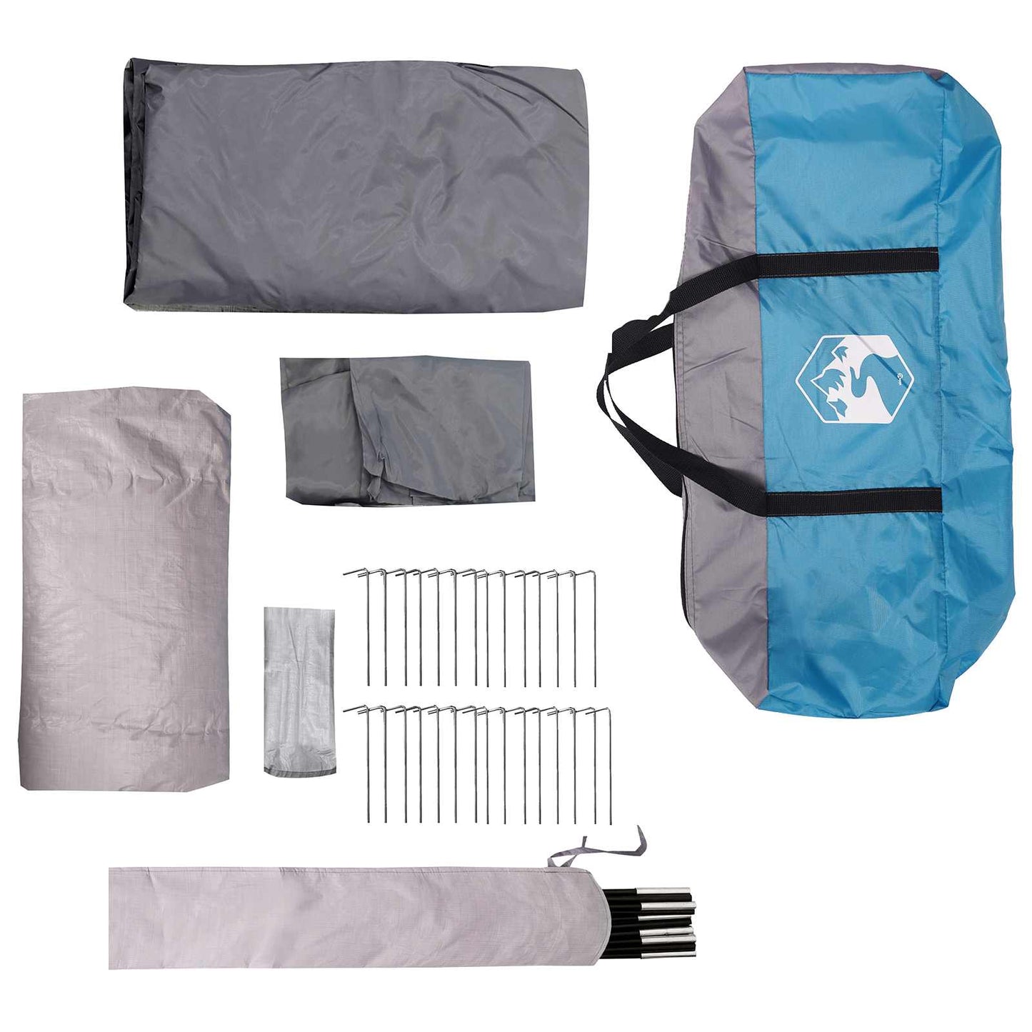 Tunneltelt Blå 560 x 395 x 212 cm 185T Polyester med PU Belegg