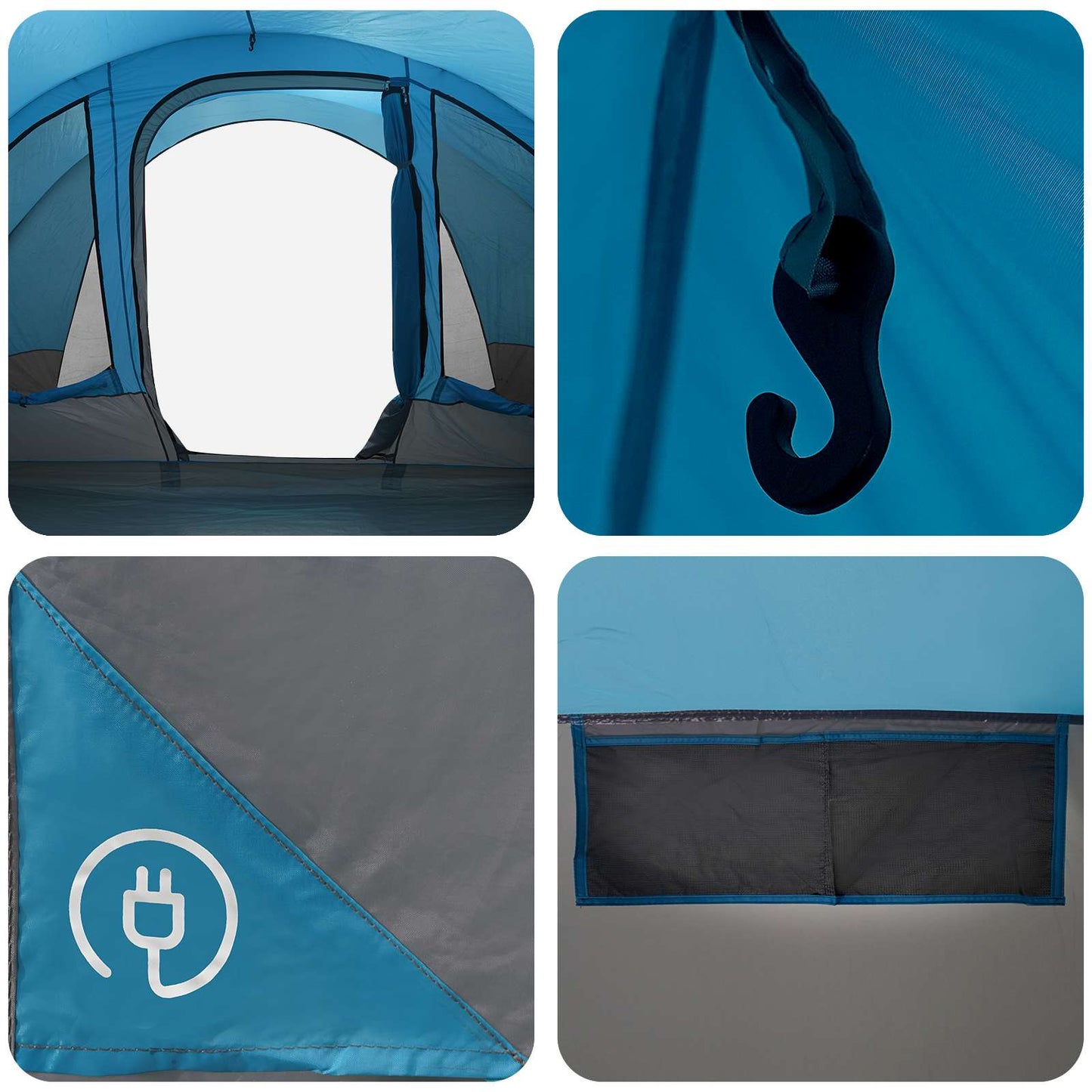 Tunneltelt Blå 560 x 395 x 212 cm 185T Polyester med PU Belegg