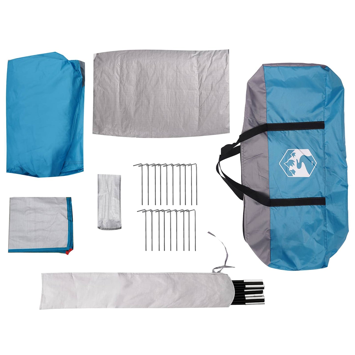 Tunneltelt Blå 390 x 215 x 152 cm 185T Polyester med PU Belegg