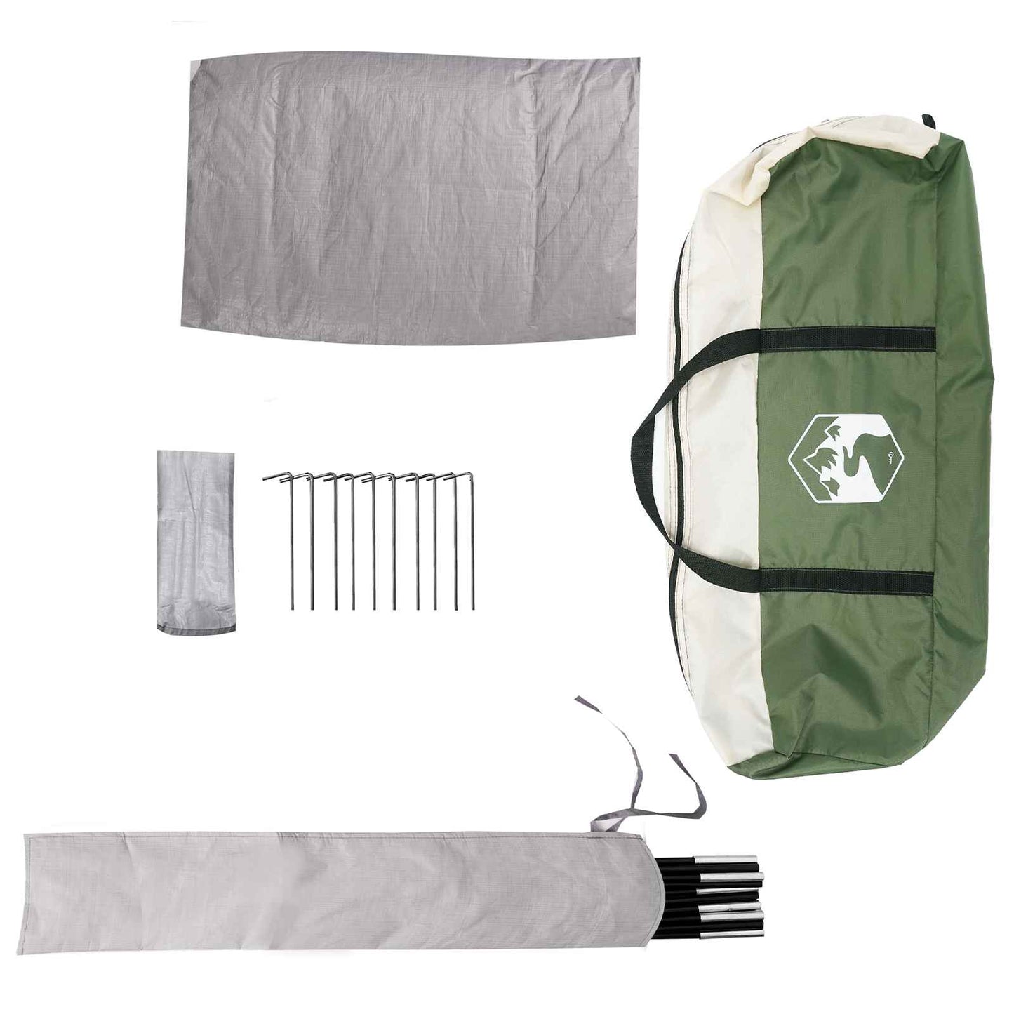 Partytelt Grønn 10 personer 185T Polyester med PU Belegg