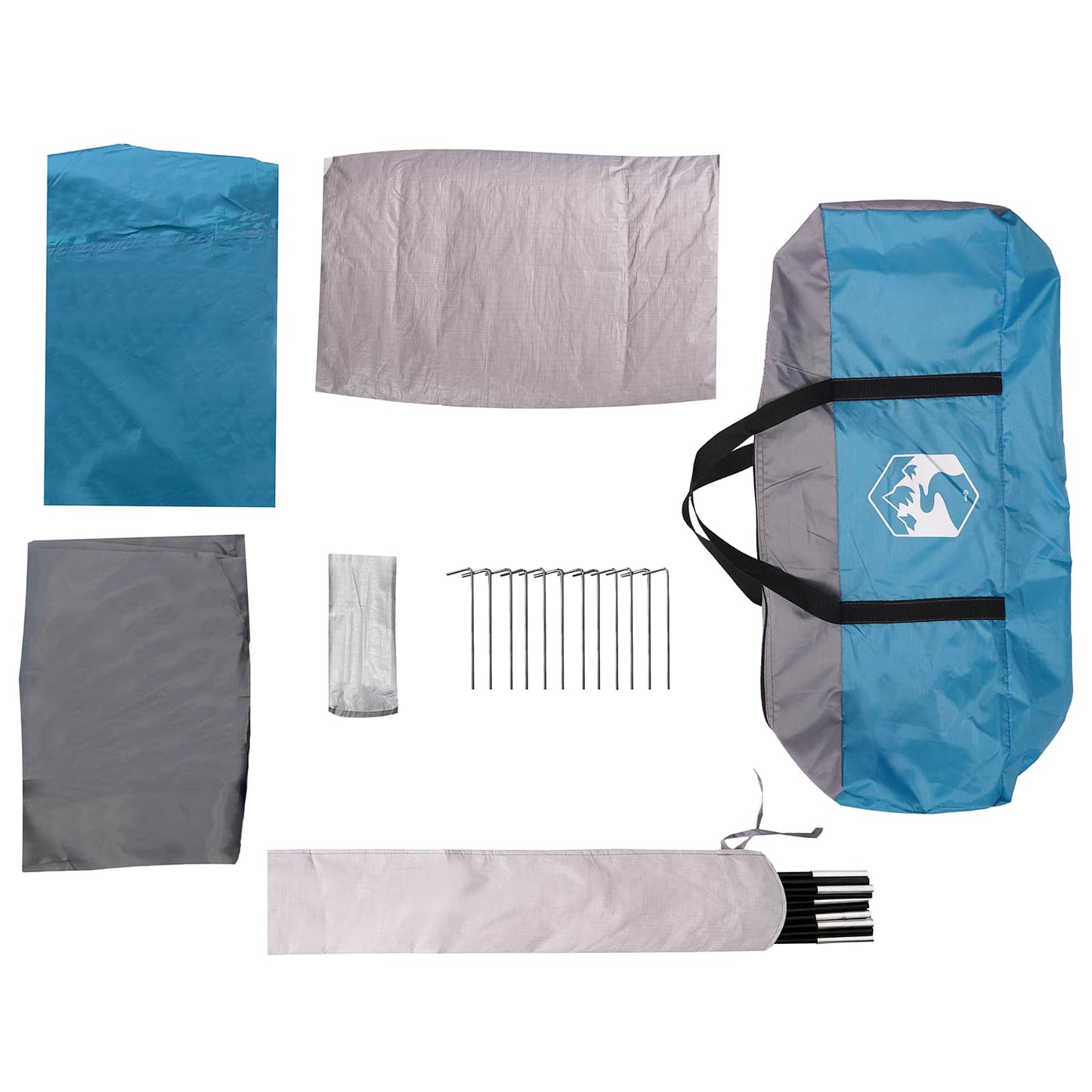 Familietelt Blå 533 x 312 x 230 cm 185T Polyester med PU Belegg