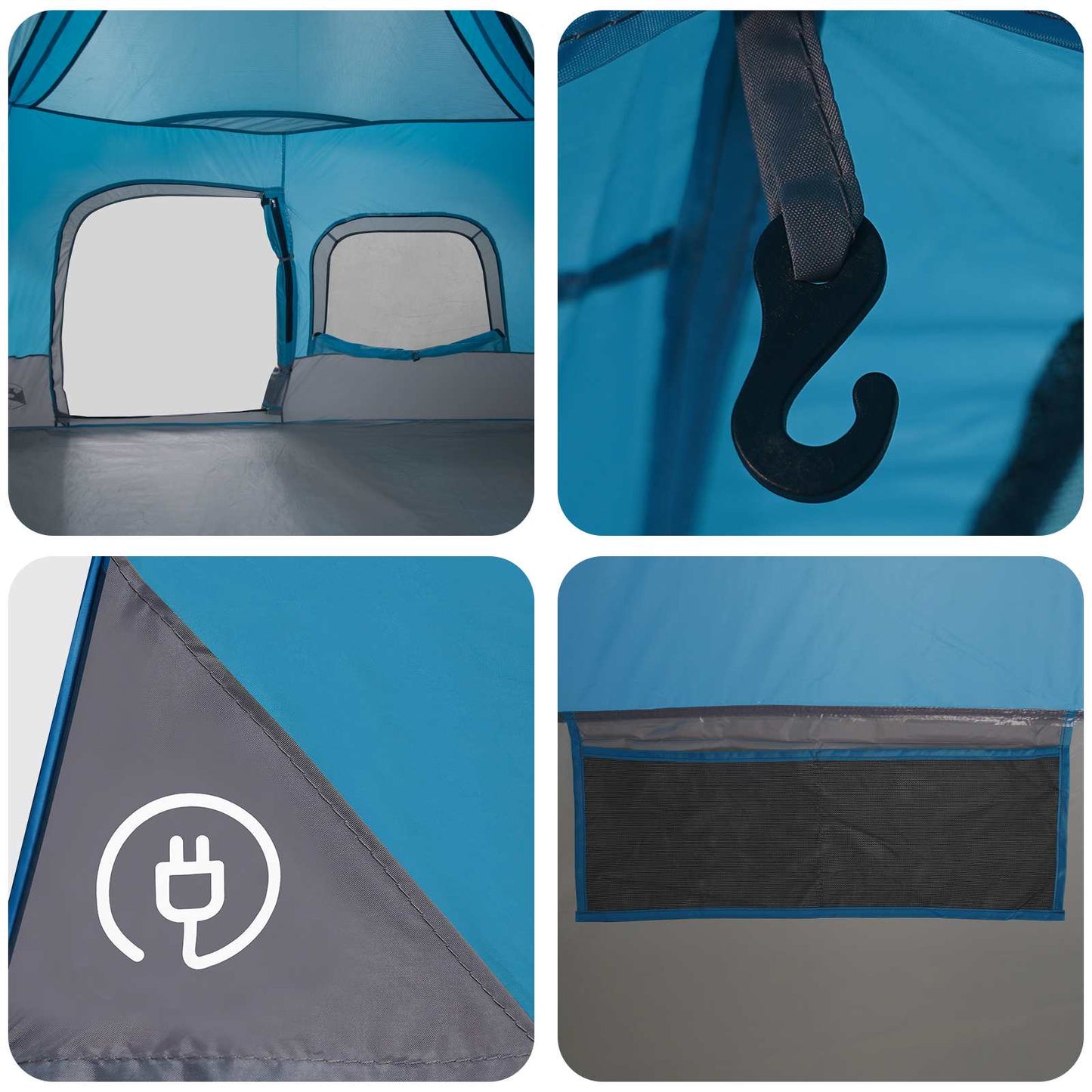 Sofort Telt Blå 340 x 280 x 190 cm 185T Polyester med PU Belegg