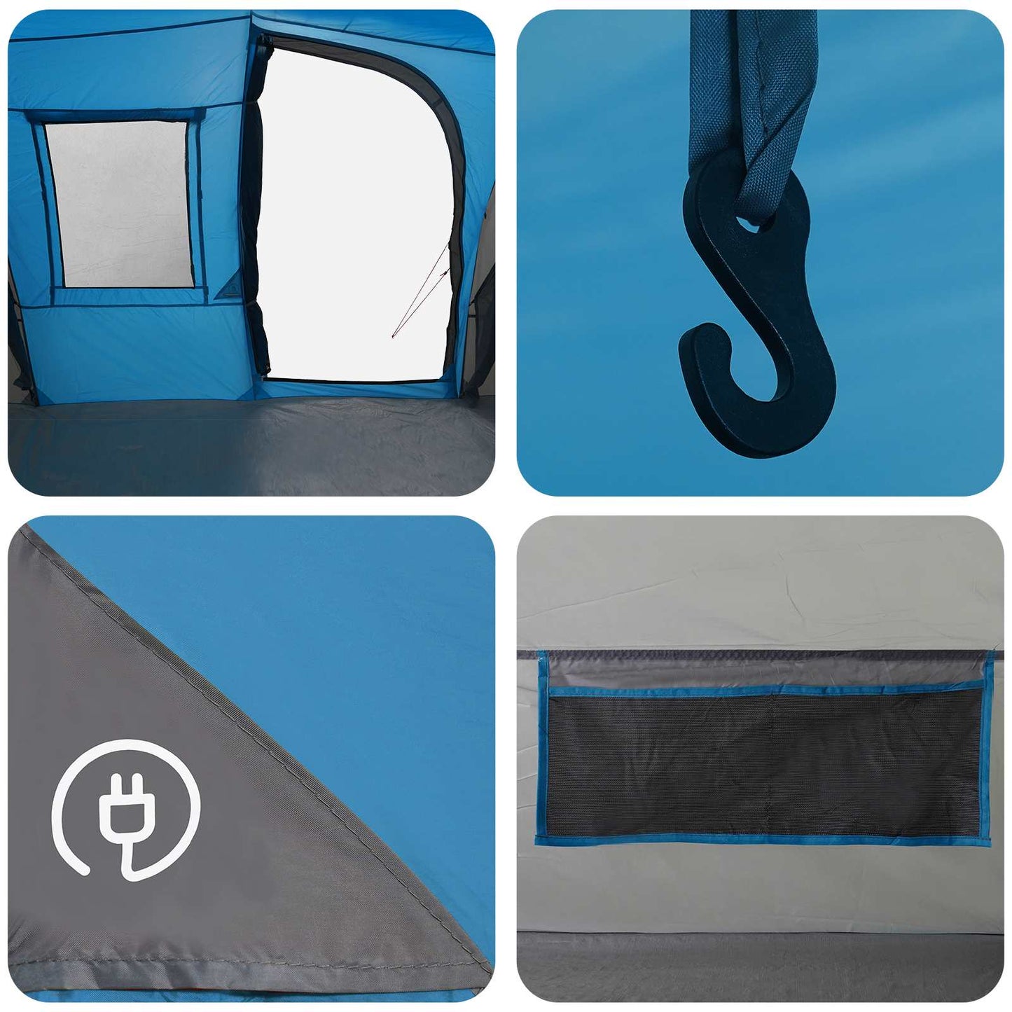 Sofort Telt Blå 524 x 232 x 192 cm 185T Polyester med PU Belegg