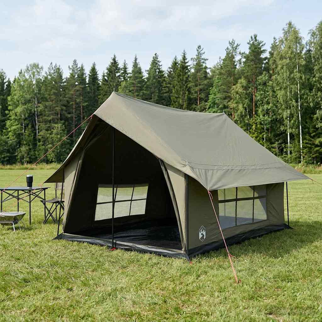 Hyttetelt Army grønn 340 x 246 x 210 cm Syntetisk bomull