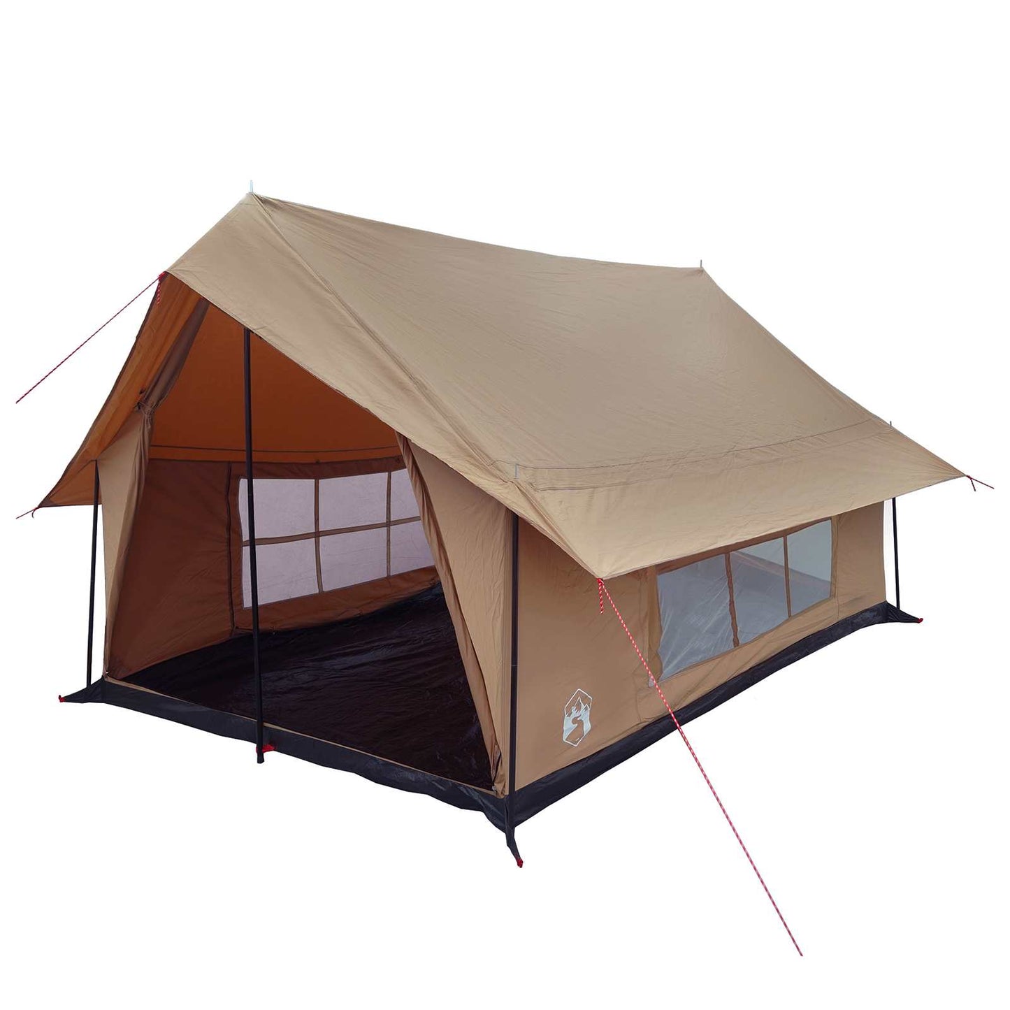 Hyttetelt Brun 340 x 246 x 210 cm Syntetisk bomull