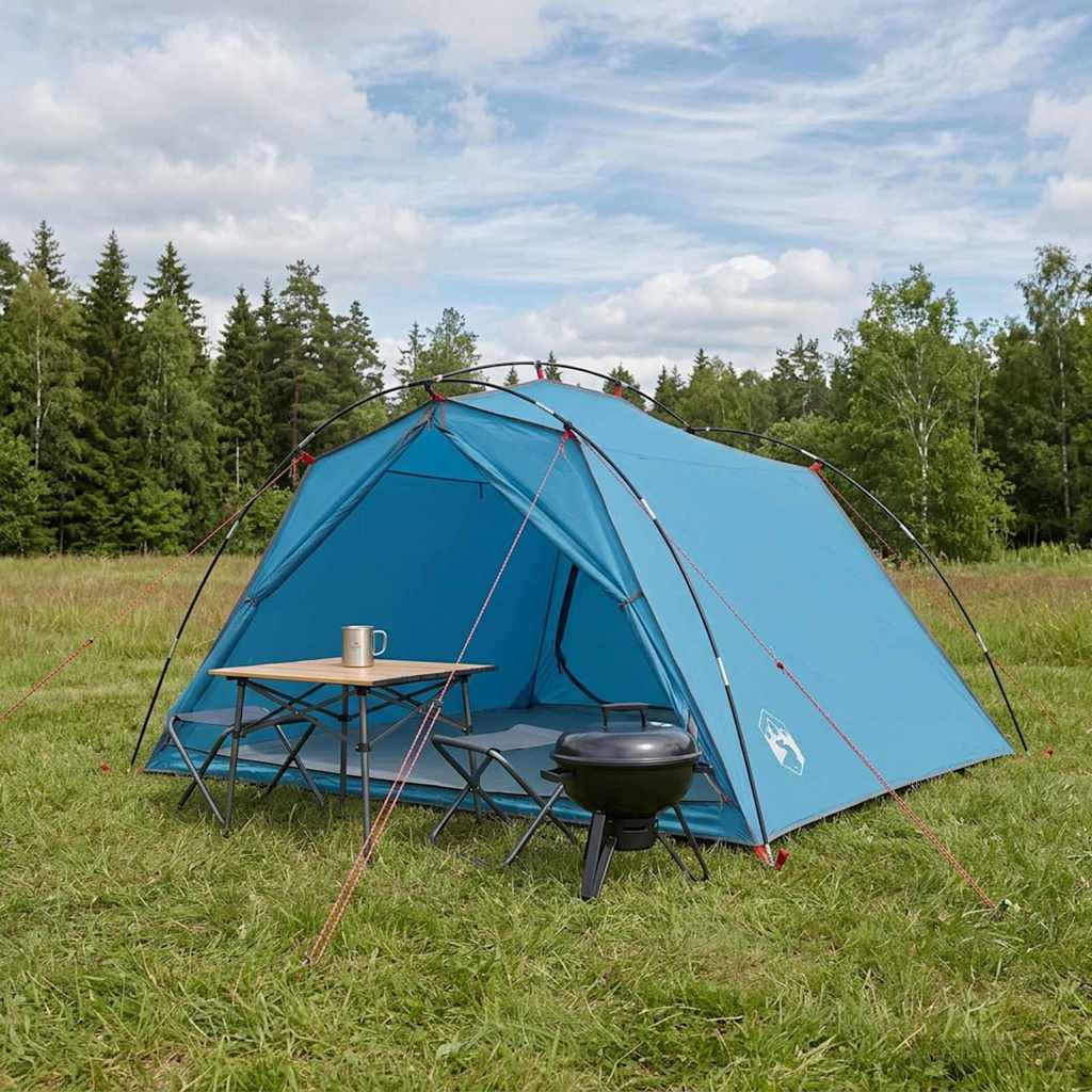 Tunneltelt Blå 4 personer 185T Polyester med PU Belegg