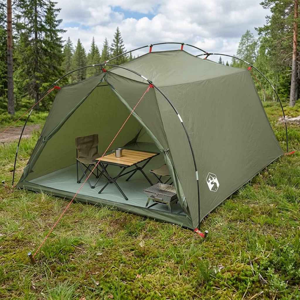 Tunneltelt Olivengrønn 2-personers 185T Polyester med PU Belegg