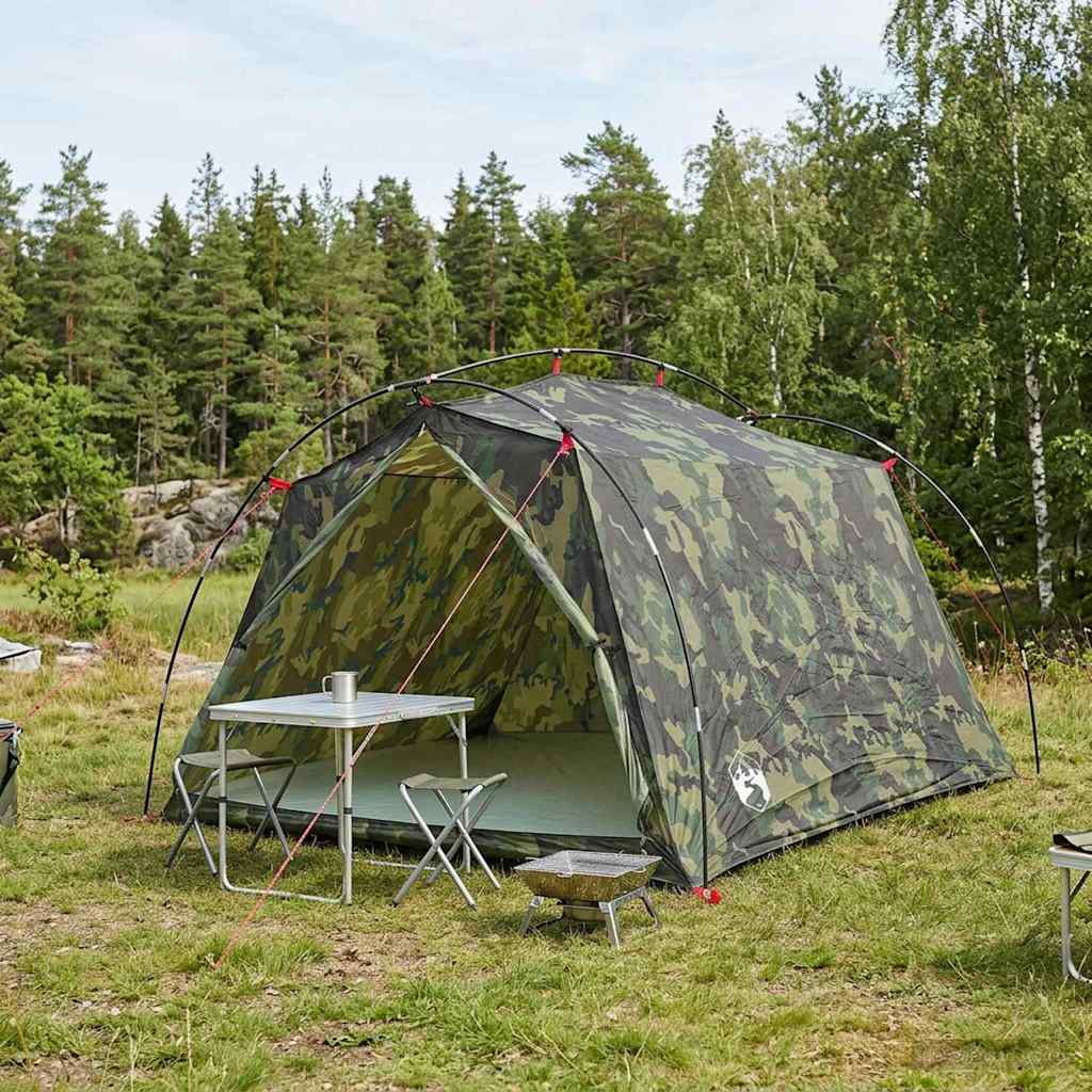 Tunneltelt Kamuflasje 2-personers 185T Polyester med PU Belegg