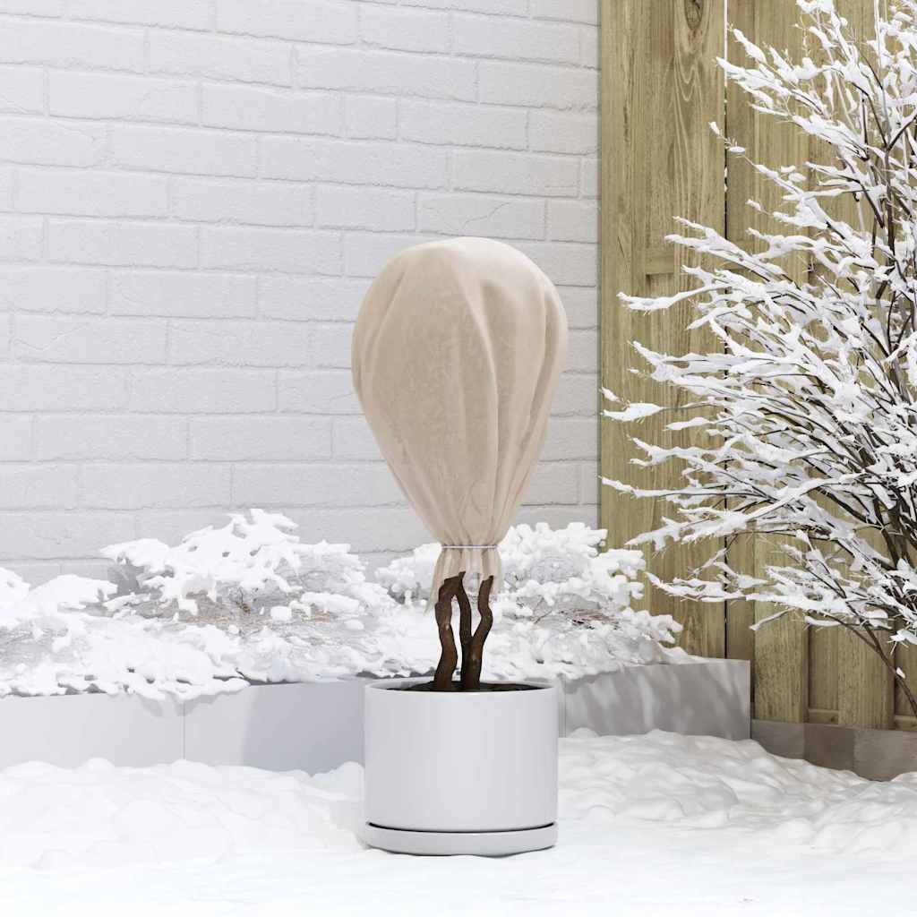 Frostbeskyttelse Plante Fleece Beige 100 x 1,6 m Uvevd Stoff